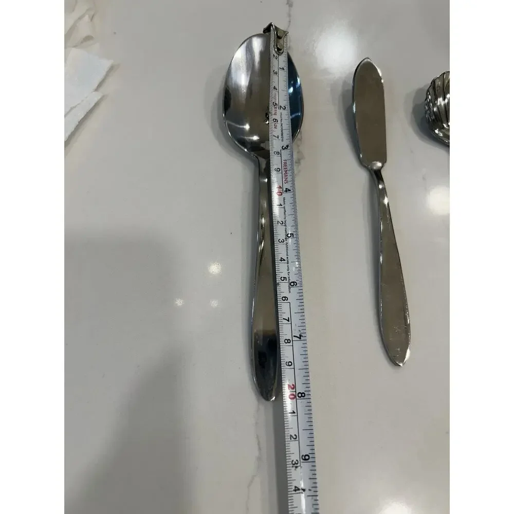 Oneida Gloss‎ LARSON Stainless Plain Pointed Tip Flatware 3 Pc Serving Set